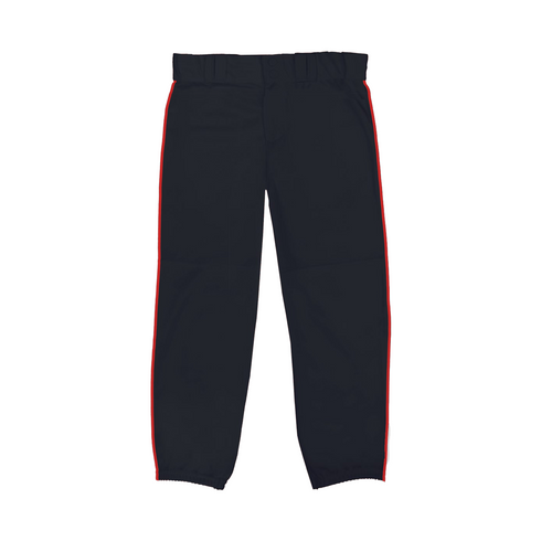 Badger Sport Big League Braided Girls' Pant (230400-024706), Color 'Black/Red'